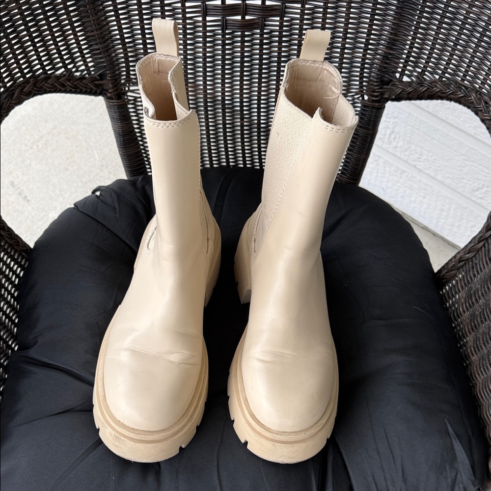 H&M Beige Ankle Booties - Picture 2 of 6